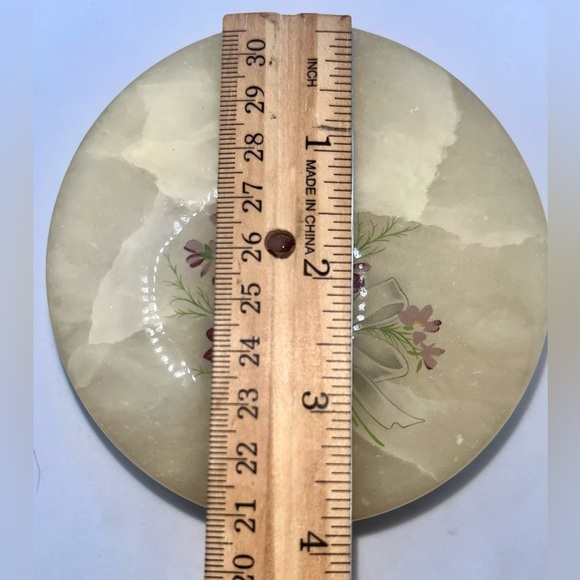 Vintage Italy Alabaster Trinket Box - Picture 11 of 12